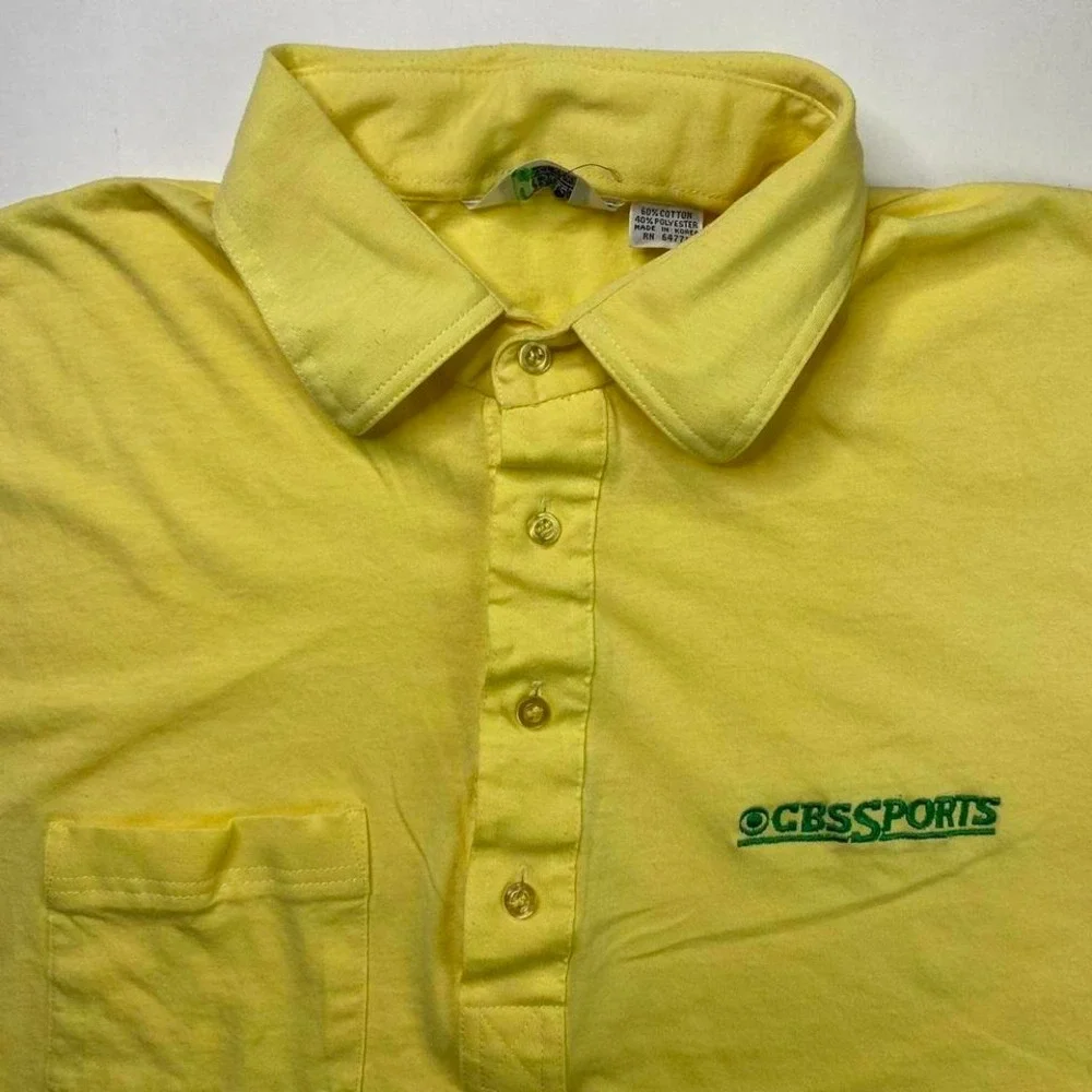 Vintage 90s CBS Sports polo collar shirt‎